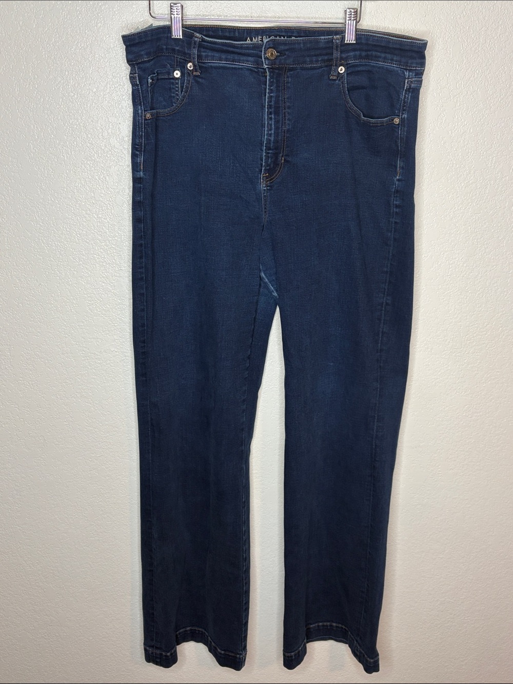 American Eagle Dark Wash Wide Leg Jeans Size 20 Long
